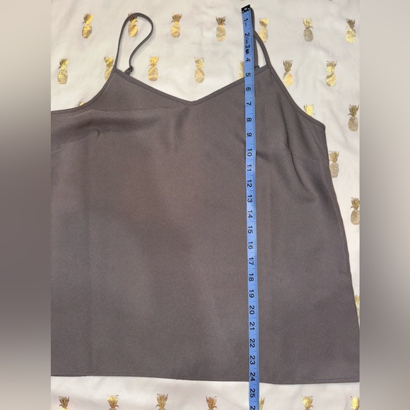 BANANA REPUBLIC Camisole With Satin Trim Size Medium Luxe Grey - Picture 3 of 13